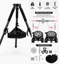 Load image into Gallery viewer, Heavy Duty quick- release Carton Fiber Tripod Max. load 50kg COKEN-TA900
